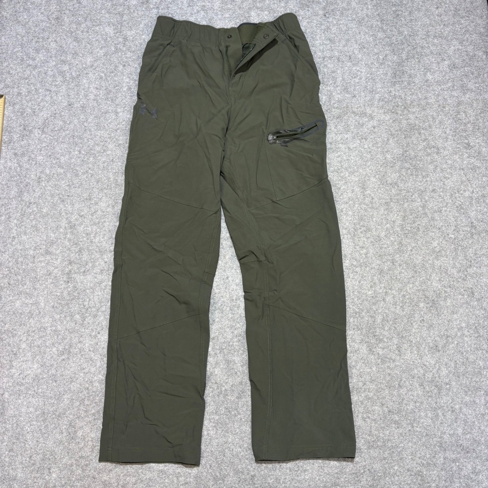 Under Armour Storm Loose Fit Athletic Pants Mens Medium Olive Green 0016